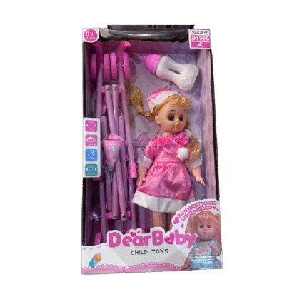DearBaby Doll Trolley with Bottle